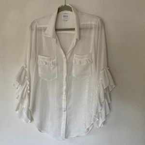 Misa white blouse size large